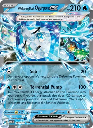 Wellspring Mask Ogerpon ex Twilight Masquerade Pokémon TCG Double Rare 064