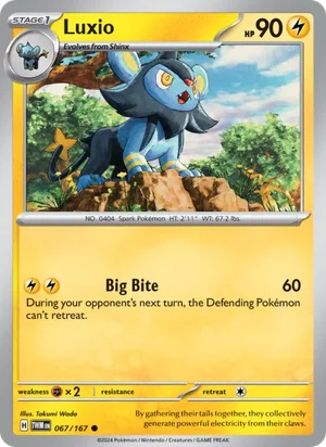 Luxio Twilight Masquerade Pokémon TCG Common 067