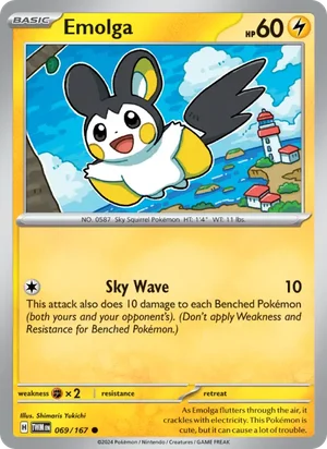 Emolga Twilight Masquerade Pokémon TCG Common 069