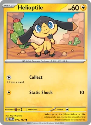 Helioptile Twilight Masquerade Pokémon TCG Common 070