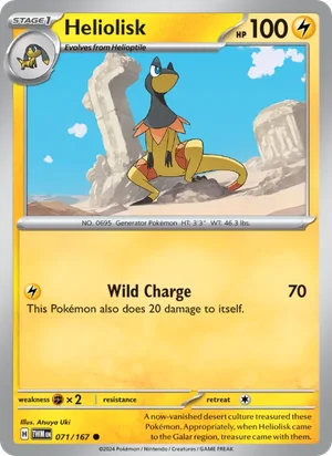 Heliolisk Twilight Masquerade Pokémon TCG Common 071