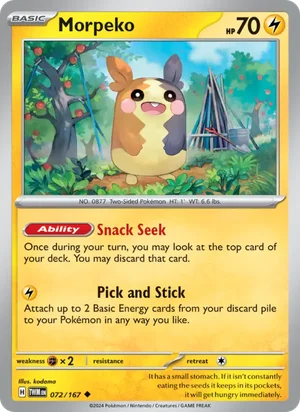 Morpeko Twilight Masquerade Pokémon TCG Uncommon 072