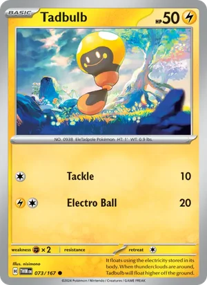Tadbulb Twilight Masquerade Pokémon TCG Common 073
