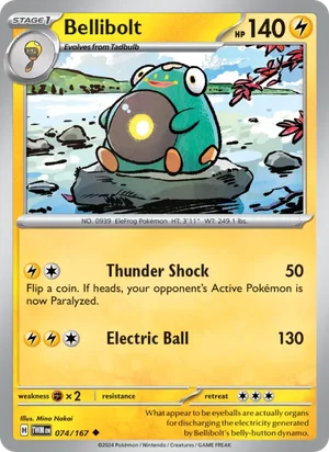 Bellibolt Twilight Masquerade Pokémon TCG Uncommon 074
