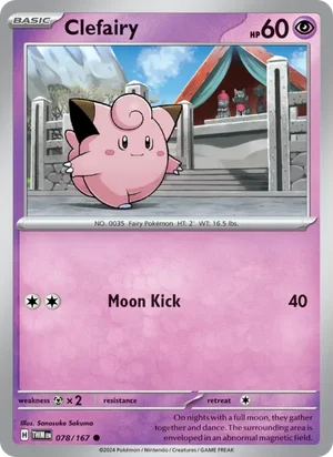 Clefairy Twilight Masquerade Pokémon TCG Common 078