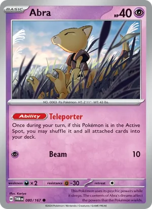 Abra Twilight Masquerade Pokémon TCG Common 080