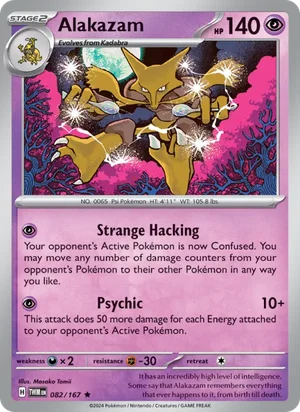 Alakazam Twilight Masquerade Pokémon TCG Rare 082