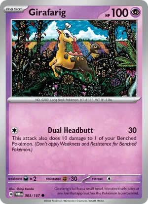 Girafarig Twilight Masquerade Pokémon TCG Common 083