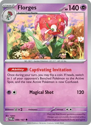 Florges Twilight Masquerade Pokémon TCG Uncommon 088