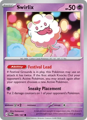 Swirlix Twilight Masquerade Pokémon TCG Common 089