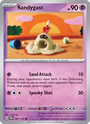 Sandygast Twilight Masquerade Pokémon TCG Common 091