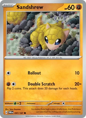 Sandshrew Twilight Masquerade Pokémon TCG Common 097