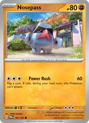 Nosepass Twilight Masquerade Pokémon TCG Common 101
