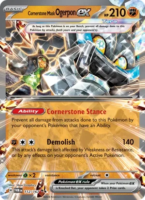Cornerstone Mask Ogerpon ex Twilight Masquerade Pokémon TCG Double Rare 112