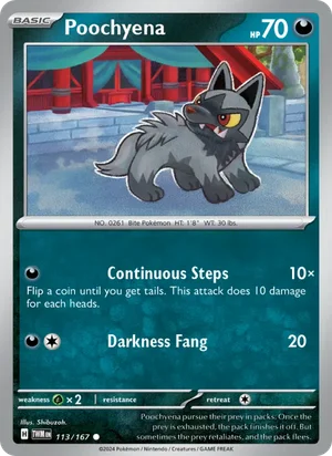 Poochyena Twilight Masquerade Pokémon TCG Common 113
