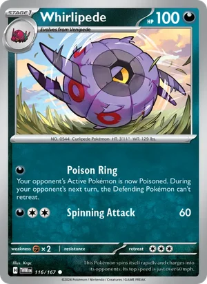 Whirlipede Twilight Masquerade Pokémon TCG Common 116