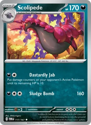 Scolipede Twilight Masquerade Pokémon TCG Uncommon 117