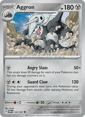 Aggron Twilight Masquerade Pokémon TCG Uncommon 122