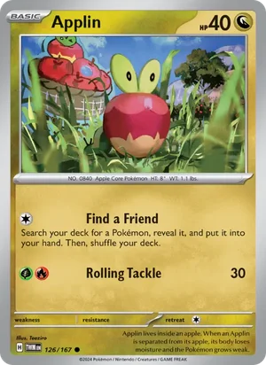 Applin Twilight Masquerade Pokémon TCG Common 126