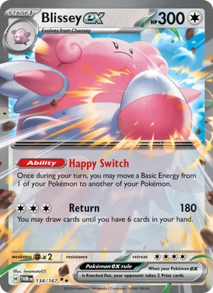 Blissey ex Twilight Masquerade Pokémon TCG Double Rare 134