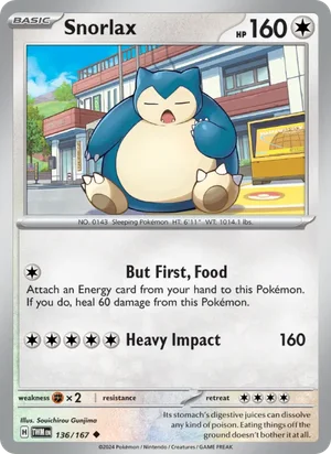 Snorlax Twilight Masquerade Pokémon TCG Uncommon 136