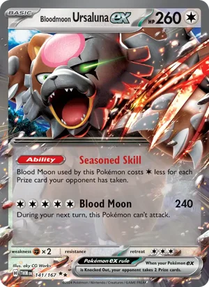 Bloodmoon Ursaluna ex Twilight Masquerade Pokémon TCG Double Rare 141