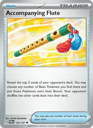 Accompanying Flute Twilight Masquerade Pokémon TCG Uncommon 142