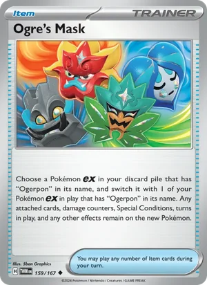Ogre's Mask Twilight Masquerade Pokémon TCG Uncommon 159
