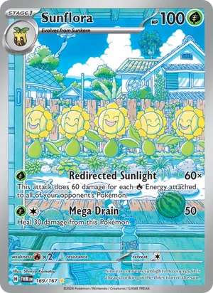 Sunflora Twilight Masquerade Pokémon TCG Illustration Rare 169