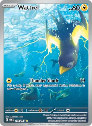 Wattrel Twilight Masquerade Pokémon TCG Illustration Rare 178