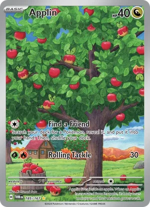 Applin Twilight Masquerade Pokémon TCG Illustration Rare 185