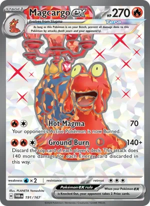 Magcargo ex Twilight Masquerade Pokémon TCG Ultra Rare 191