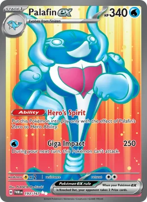 Palafin ex Twilight Masquerade Pokémon TCG Ultra Rare 193