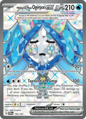 Wellspring Mask Ogerpon ex Twilight Masquerade Pokémon TCG Ultra Rare 194