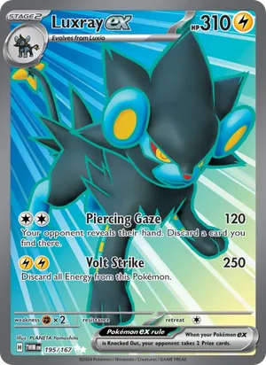 Luxray ex Twilight Masquerade Pokémon TCG Ultra Rare 195