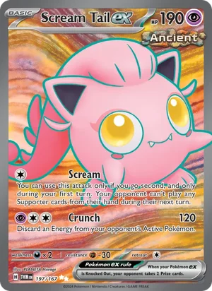 Scream Tail ex Twilight Masquerade Pokémon TCG Ultra Rare 197