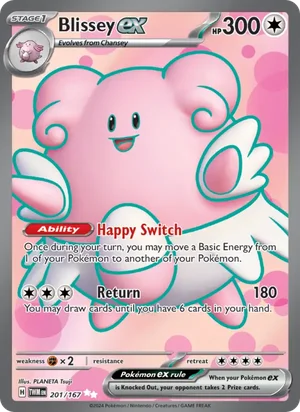 Blissey ex Twilight Masquerade Pokémon TCG Ultra Rare 201