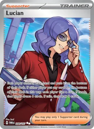 Lucian Twilight Masquerade Pokémon TCG Ultra Rare 208