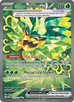Teal Mask Ogerpon ex Twilight Masquerade Pokémon TCG Special Illustration Rare 211
