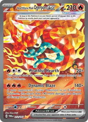 Hearthflame Mask Ogerpon ex Twilight Masquerade Pokémon TCG Special Illustration Rare 212