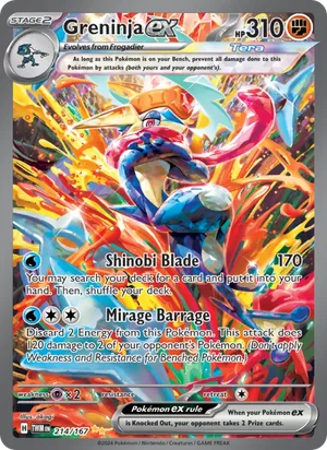 Greninja ex Twilight Masquerade Pokémon TCG Special Illustration Rare 214