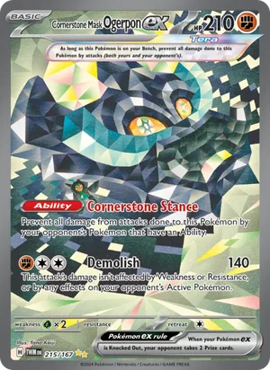 Cornerstone Mask Ogerpon ex Twilight Masquerade Pokémon TCG Special Illustration Rare 215