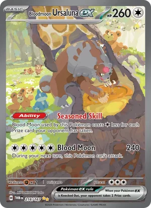 Bloodmoon Ursaluna ex Twilight Masquerade Pokémon TCG Special Illustration Rare 216