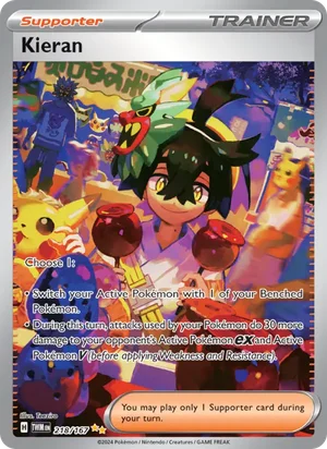Kieran Twilight Masquerade Pokémon TCG Special Illustration Rare 218