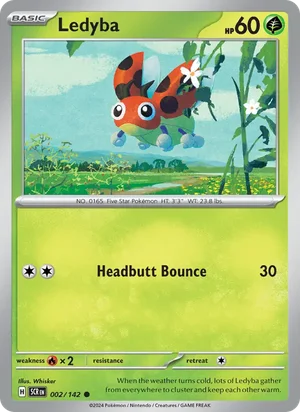 Ledyba Stellar Crown Pokémon TCG Common 002