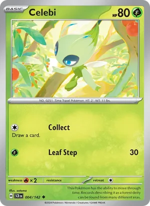 Celebi Stellar Crown Pokémon TCG Uncommon 004