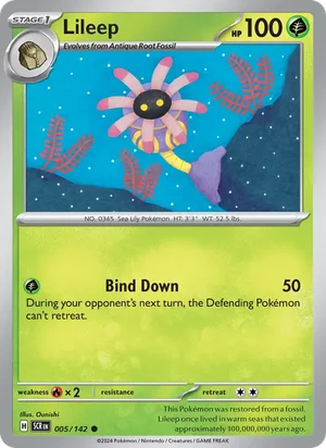 Lileep Stellar Crown Pokémon TCG Common 005
