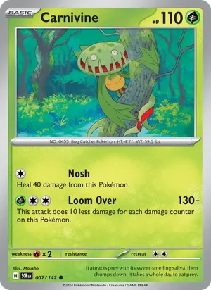 Carnivine Stellar Crown Pokémon TCG Common 007