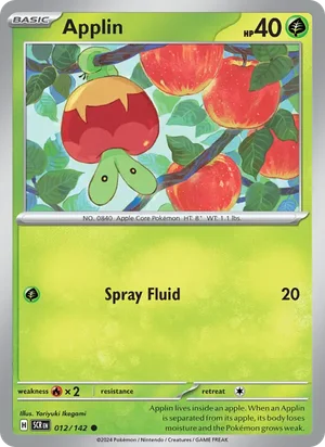 Applin Stellar Crown Pokémon TCG Common 012
