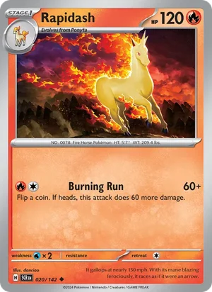 Rapidash Stellar Crown Pokémon TCG Uncommon 020